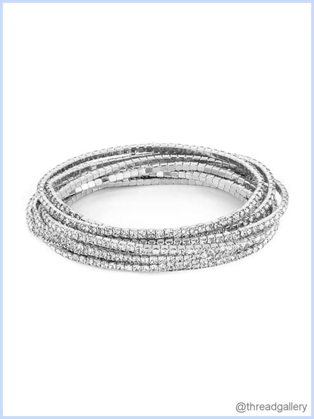 10 Pcs Gold Plated Tennis Stretch Bracelets Set Women